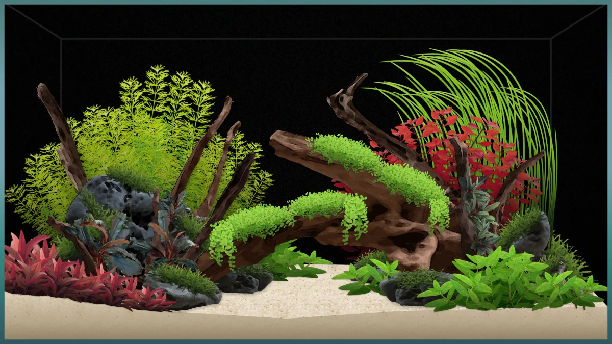 ARCH – Aquascape-Layout von Jayden daniel, 80×40×45 cm